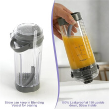 Replacement Straw for BlendBOSS Personal Smoothie Blender Tumbler,1 Pack Reusable Glass Straws with Cleaning Brush