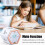 Hexagon Flip Timer with Mute & Alarm Function- Kitchen Timer Easy to Use - Management Pomodoro Timer for Kids White 3