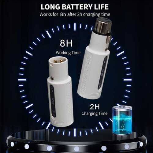 2.4G Wireless Mic System Wired Dynamic Dedicated XLR Transmitter and Receiver for Singing Performance Microphone