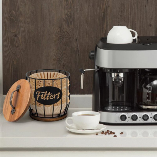 Coffee Filter Holder Storage for Coffee Bar Accessories Beautiful Coffee Filter Storage Container and Dispenser 2