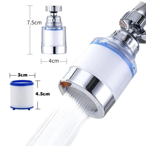 Tap water filter - Anti-limescale - 360 rotating - 2 pieces - 8 filter elements 1