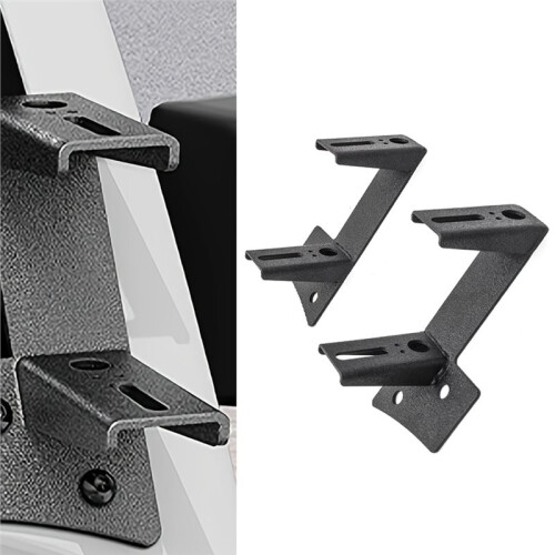 1 Pair LED Work Light Bracket Kit Dual A-Pillar Mounting Brackets for   JK JKU 2DR 4D 2007-2017 1