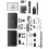 Replacement for 3DS XL LL Top Buttom Back Cover Game Console Case for  3DS XL LL Front Back Faceplate Case 4