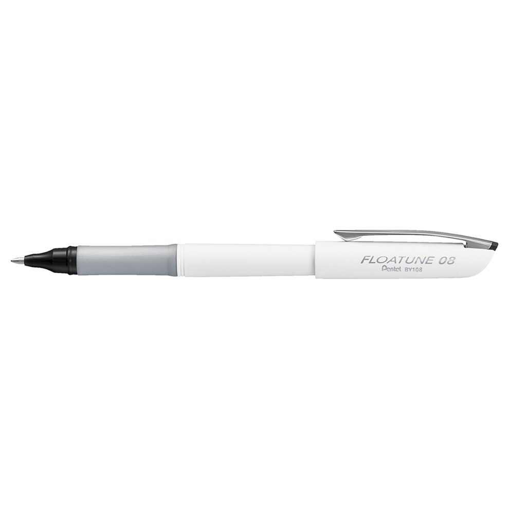 Pentel Floatune Rollerball Pen 0.8Mm Black (Pack Of 12) By108-Ax