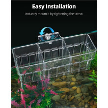 Transparante Acryl Plantenhouder voor Aquariums, 3 Sleuven, Hangende Plantenhouder met Haak,