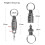 360 Rotating Titanium Alloy Universal Keychain Positioning Lock Universal Ring Key Ring Car Keychain-Sandblasting 8