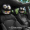 2Pcs Polyester Car Headrest Covers with Lovely Smile Patterns 2