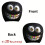 2Pcs Polyester Car Headrest Covers with Lovely Smile Patterns 5