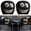 2Pcs Polyester Car Headrest Covers with Lovely Smile Patterns 6