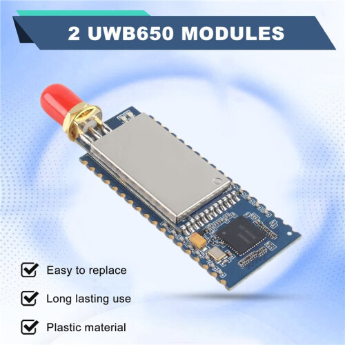 2pcs UWB650 Uart Interface High-Precision Ranging Indoor Positioning UWB Module AES128 Encryption Anchor Tag Solution 1