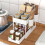 Multifunctional Kitchen Rack Pull-Out Spice Rack Double-Layer Cabinet Storage Rack Black 3