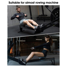 Memory Foam Rowing Machine Cushion - Anti-Slip with Straps - Tailbone Pain Relief Pad 3-Inch Thick Memory Foam