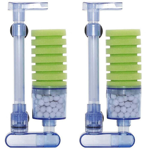 2X Aquarium Filter,Ultra Quiet Aquarium Biochemical Sponge Filter
