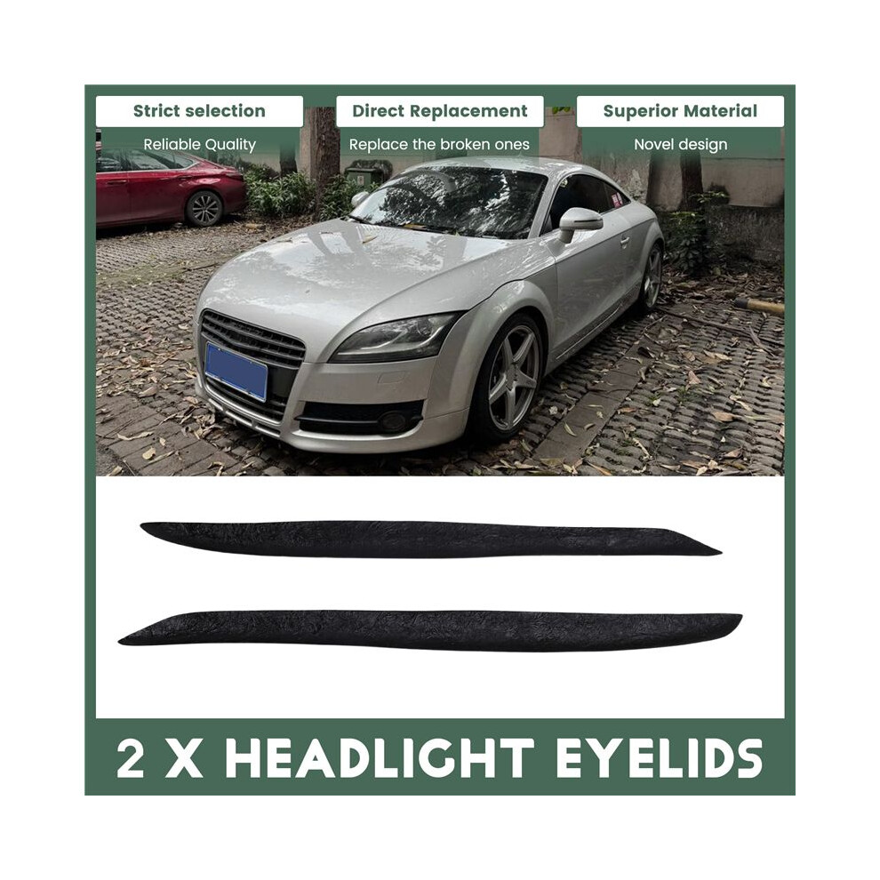 Gloss Car Headlight Eyelids For Tt 8J 2006-2014 Black 4713738736726