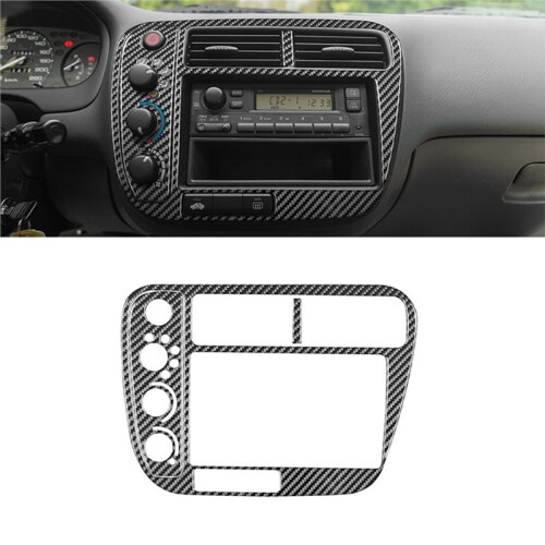 Cache-Panneau de Commande de Climatisation Centrale en Fibre de Carbone pour   1996-2000 - Accessoires 1