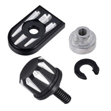 1 Jeu de Cache-Boulons de Fixation de Selle Arrière de Moto en Aluminium Usiné CNC pour Sportster CVO Touring 96-17