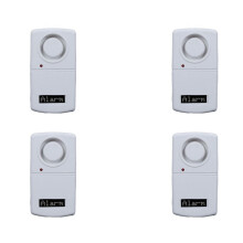 4X Hooggevoelige Trillingsdetector Aardbevingsalarmen met LED-Verlichting Deur Home Draadloos Elektrisch Autoalarm