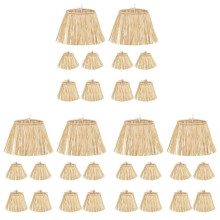 30 Pieces Scarecrow Straw Kit Raffia Material Scarecrow Costume Accessories Decoration Raffia Neck Arm and Ankle Ties