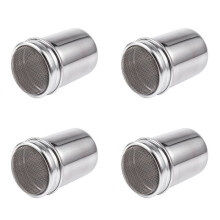 4X Epousseter Pot A Epices Saliere de Tubulaires Argent de Maille de Type Acier Inoxydable