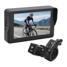 1080P Fietsspiegel, Achteruitrijcamera voor de Fiets met 5" Schermmonitor, 10000mAh Batterij, Stuurcamera voor Elektrische Fiets