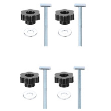 4set Handle T-Slot Slider Miter T-Track Jig Screw Fixture for Table Saw Router Chute Rail DIY Woodworking Bench Tool