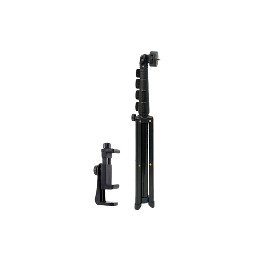 1.6M Phone Tripod + Rotatable Phone Clip Telescopic Live Streaming Panoramic Camera Stand Travel Tripod 6033228987284