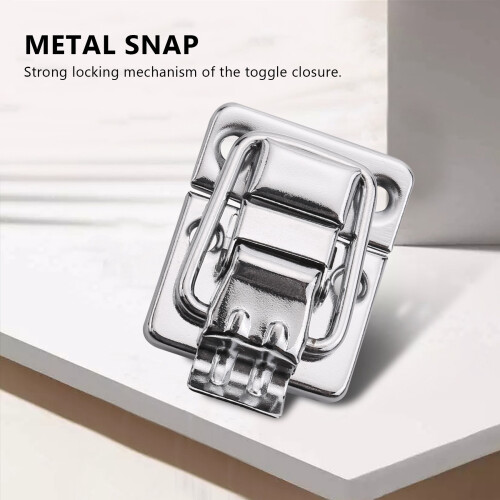Metal snap finish Suitcase suitcase lock 30x43mm Silver 1