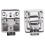 Metal snap finish Suitcase suitcase lock 30x43mm Silver 7