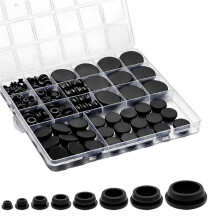 125Pcs Rubber Plugs for Round Holes,8 Sizes Hole Plugs Snap Locking Silicone Rubber Hole Plugs Kit for DIY Car Furniture