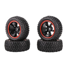 for 1:10 Rally Car 75mm Rubber Tires and Wheel Rims for 1/10 Scale HSP 94123 HPI   RC  Road Car