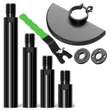 Kit di Accessori per Smerigliatrice Angolare con Albero di Prolunga da 4", 2 Dadi Flangiati, 1 Chiave A Brugola, 1 Protezione per Disco - Attacco da