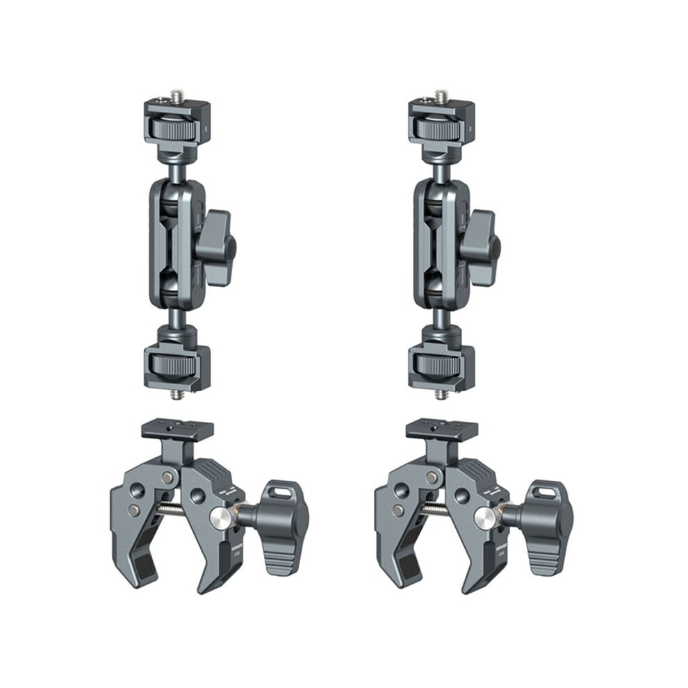 2X Multifunctional Crab Claw Super Clamp With Nato Base Powerful Fixed Clamp For Dslr Camera Monitors Mic Led Lights-A 4714046279219