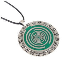 Lakhovsky MWO Multi-Wave Oscillator Halskette, 40 mm Polarisierter Scheibenanhänger, Schmuck Zur Steigerung Des Energiegleichgewichts für Damen und