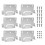 6pcs 116791 Mounting Plates with 105307 Screw for  Bed Frame, Galvanized Steel 1