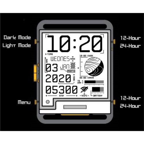 Per Orologio Intelligente  ESP32, Orologio e-Paper Programmabile per , Scheda Modulo ESP32 e-Watch per Sviluppatori 2