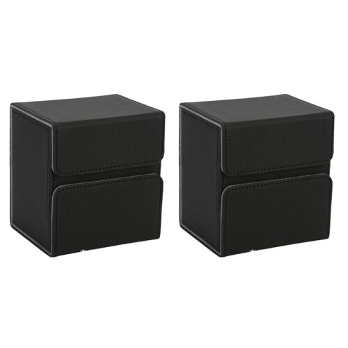 Tabletop Game Portable Storage Box, Card Protector, Large Capacity Storage Box Black