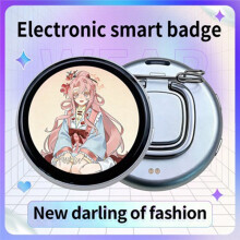 Elektronisk Jiggling i Anime-Stil, Anpassningsbar GIF-Bricka med  6.0, Snodd och Stativ, LED-Display för Cosplay