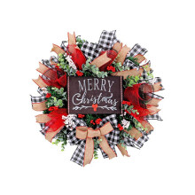 17.7inch Christmas Wreath Xmas Door Garland Hanging Oranments Merry Christmas Decoration for Home Navidad Door Pendant