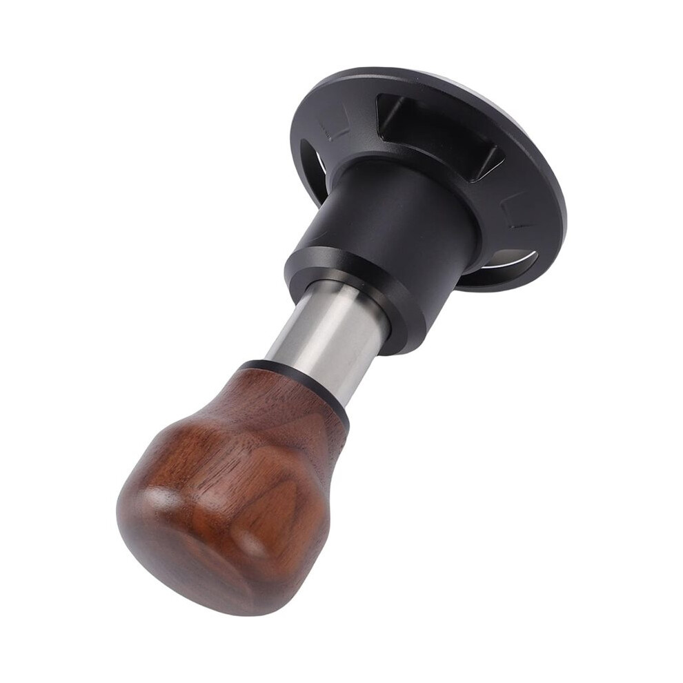 58.5Mm Coffee Tamper, Spring Loaded Stainless Steel Coffee Press Tamper, Walnut Handle With Even Extraction 6033633476472