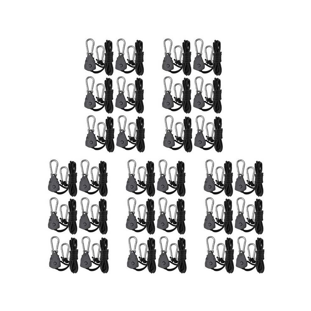 30Pcs 1/8 Inch Heavy-Duty Adjustable Growth Light Ratchet Rope Hanger, Used For Gardening Of Growing Lamps 4713626337608