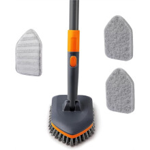 Duschreiniger-Set Inklusive Bürste, Schwammtüchern und Mikrofasertüchern Zur Reinigung Von Badewannen, Böden und Badezimmern