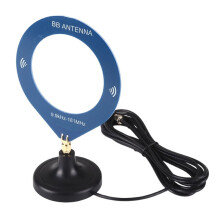 Antenne Annulaire Améliorée 10 KHz-180 MHz AW/MW/SW/FM/VHF à Large Bande avec Embase SMA pour Radio SDR