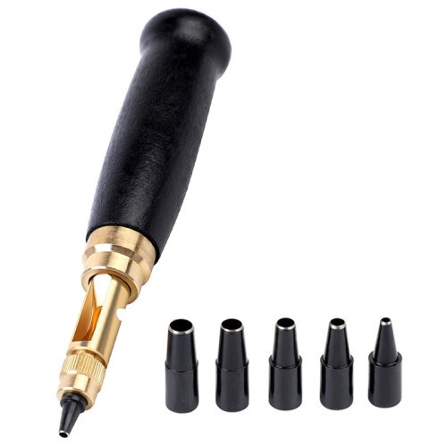 Automatic Interchangeable Heads Hole Punch Tool Hole Punch Screw Punch Round Leather  Chisel DIY Leather Tools 1