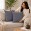 (Pack of 4, Grey) 40x40cm Plain Dyed Microfiber Cushion Covers | Extra Large Throw Pillow Covers 3