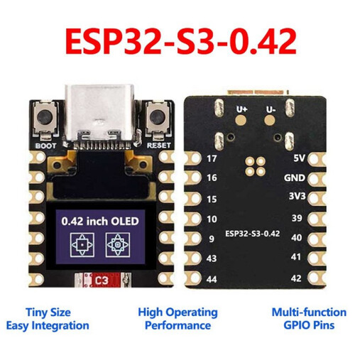 ESP32-S3  Development Board Stöder 2,4 GHz Wi-Fi och Bluetooth5 RISC-V Low Power med 0,42-Tums OLED-Skärm 2