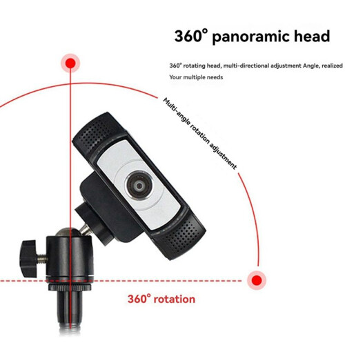 Hose Desktop Webcam Stand Adjustable Metal Desk Tripod Streaming Support with Sturdy Mount Base 1