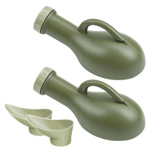 2-Pack 1000ml Urinal Bottles for Men and Women, Portable Pee Bottle with Screw- Lid for Travel, Hospitals, and Camping