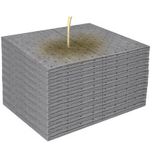 100PCS Oil Absorbent Pads,13"X9.8" Meltblown Polypropylene Mats,Hand-Tear Lines for Automotive & Workshop,Reusable Spill