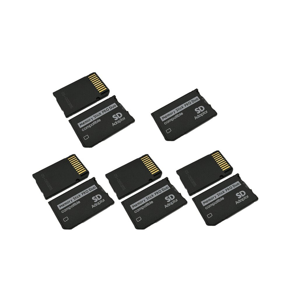 10Pcs Tf To Ms Memory Stick Pro Duo Adapter Card Reader For Psp1000 2000 3000 Gaming For Psp Series Single Slot Black 6031443161090