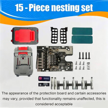 For 10Core 18650 Battery Storage Box Case with 6MOS 4Alloy 130A Dual Indicator Lights Protection Board